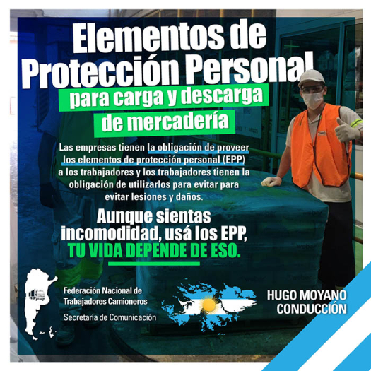 Elementos de Protección Personal para carga y descarga de mercadería