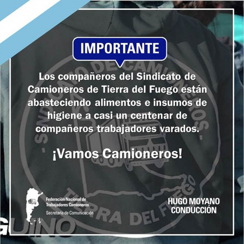 Camioneros de Tierra del Fuego solidarios