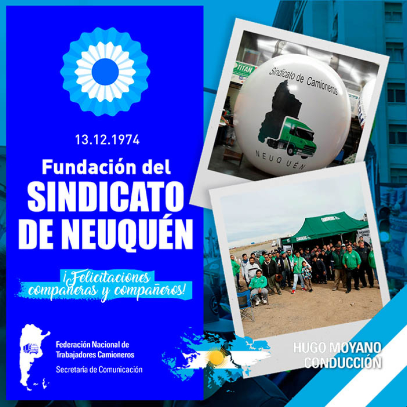 13 de diciembre de 1974 Fundación del Sindicato de Neuquén