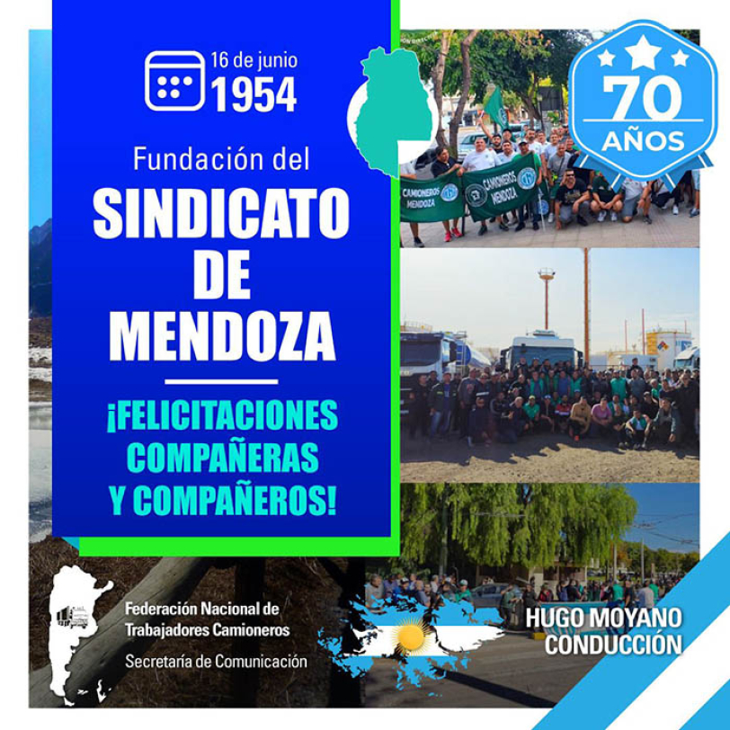 16 de junio de 1954 Fundación del Sindicato de Mendoza