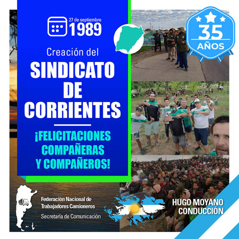 27 de septiembre - Creación del Sindicato de Corrientes en 1989