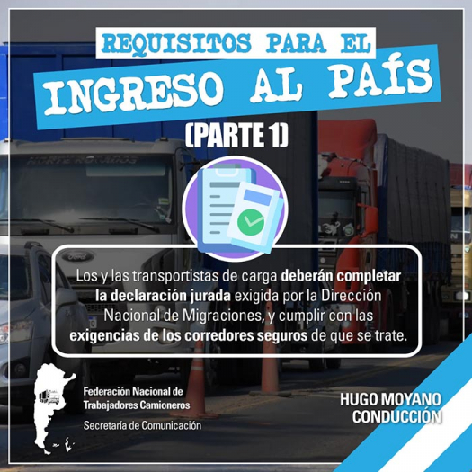 Requisitos para el ingreso al pa&iacute;s (parte 1)