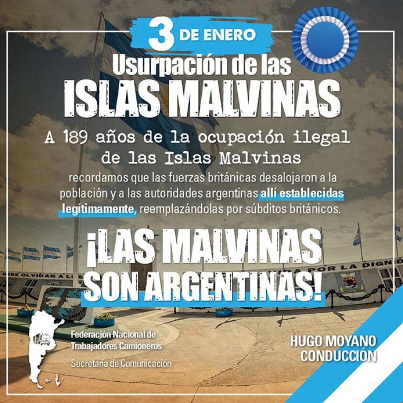 3 de enero - Usurpación de las Islas Malvinas