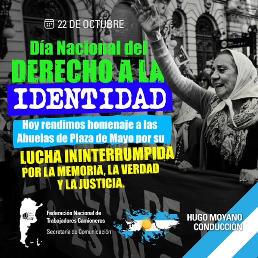 22 de octubre Día Nacional del Derecho a la Identidad