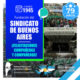 1945- 2023 Fundación del Sindicato de Buenos Aires