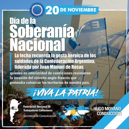 20 de noviembre - Día de la Soberanía Nacional