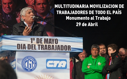 Multitudinaria Movilización de Trabajadores de todo el país