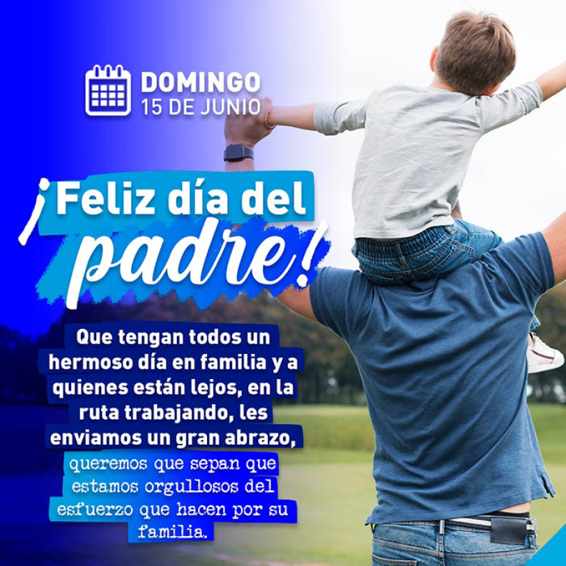 Domingo 15 de junio ¡Feliz día del padre compañeros!