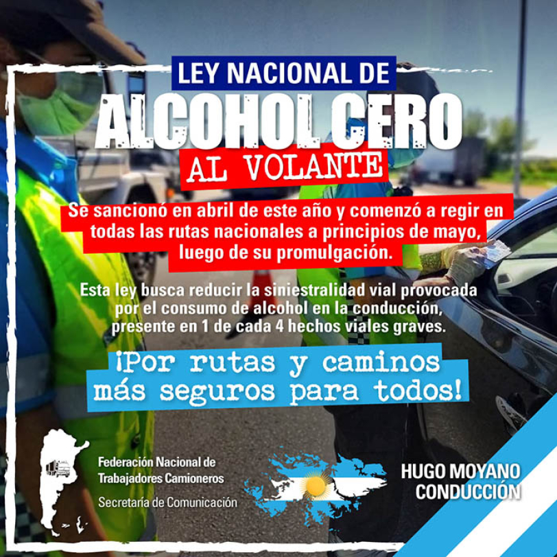 Ley Nacional de alcohol Cero al Volante