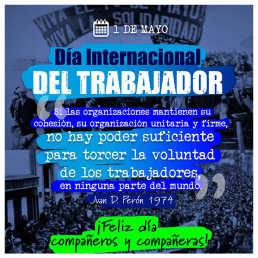 1 de mayo Día Internacional del Trabajador