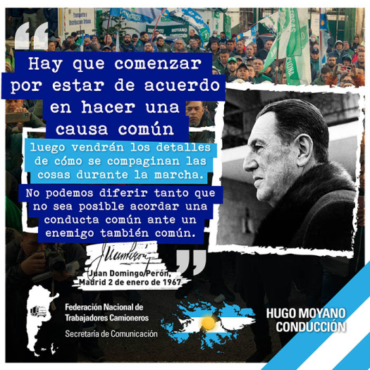 Palabras de Juan D. Per&oacute;n