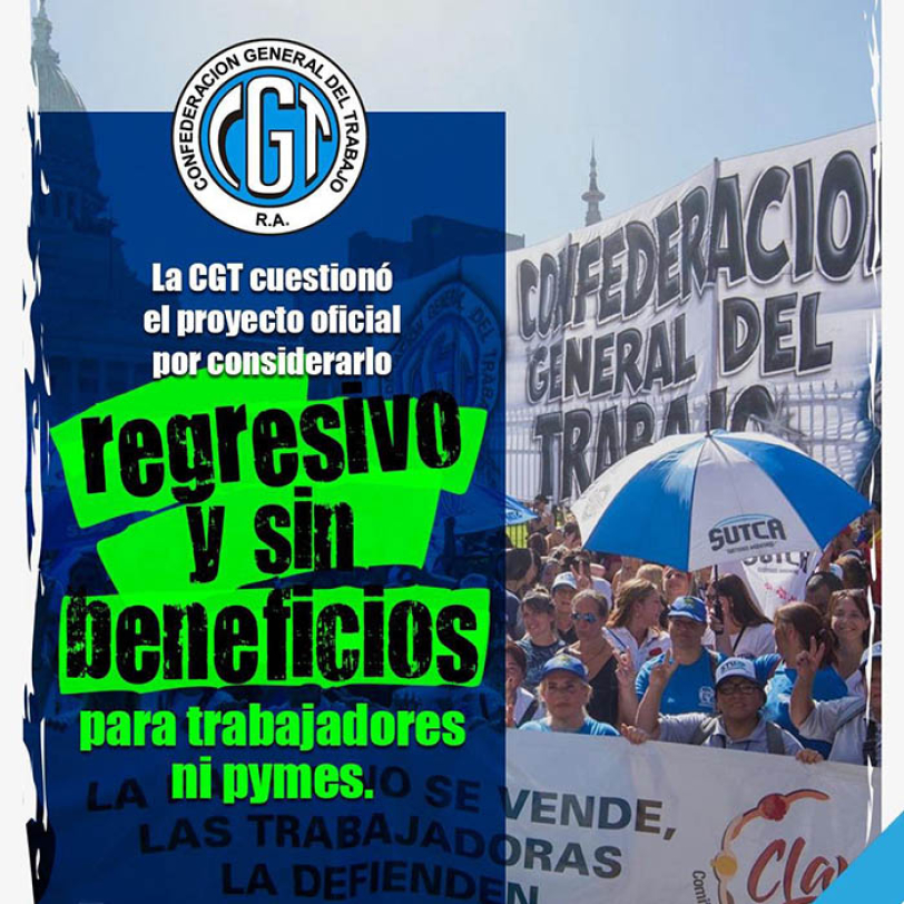 La CGT cuestion&oacute; el proyecto oficial