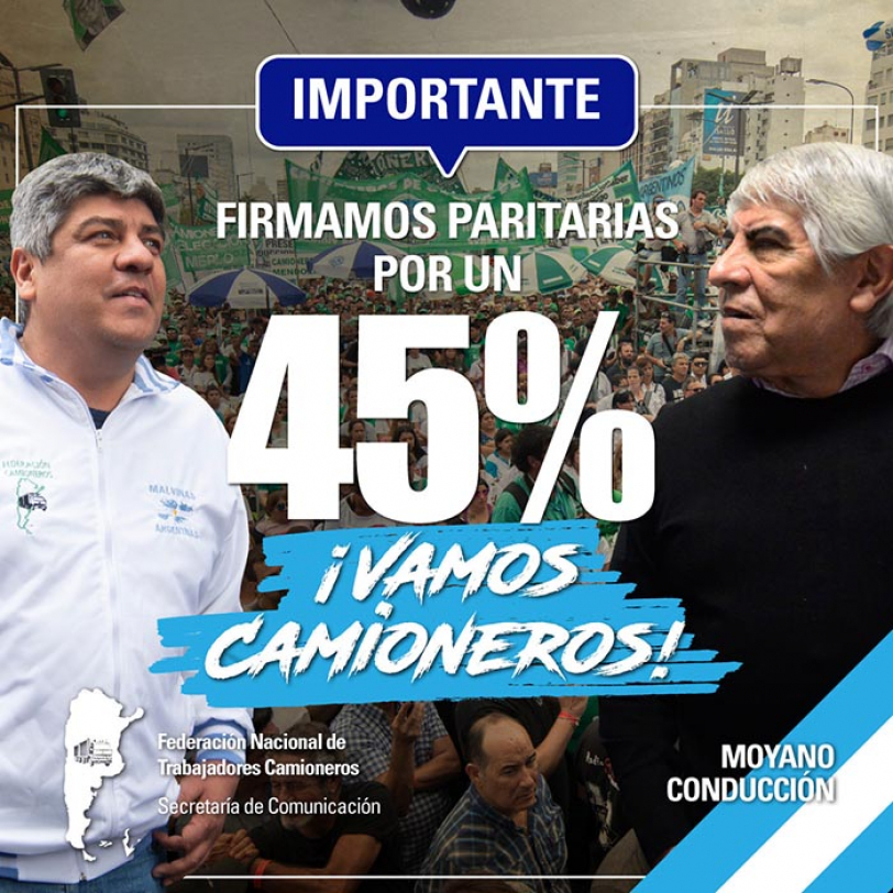 Paritarias 2021: 45% de aumento para Camioneros