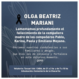 Triste noticia