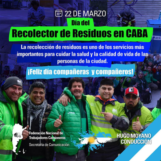 22 de marzo - Día del Recolector de Residuos en CABA