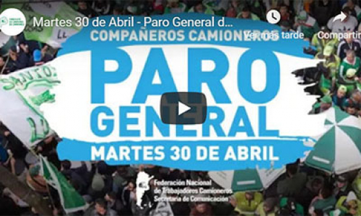 Paro general Martes 30 de abril