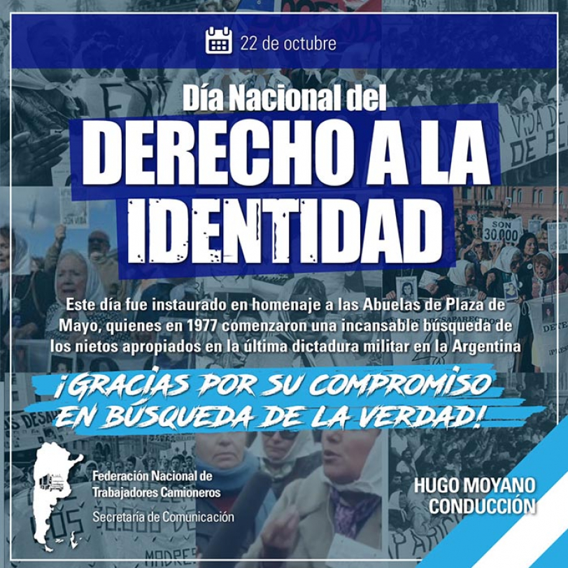 22 de octubre - Día Nacional del Derecho a la Identidad