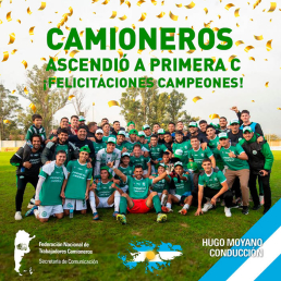 El Club Camioneros ascendió a Primera C