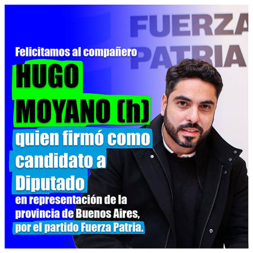 Felicitamos al compañero Hugo Moyano (h)