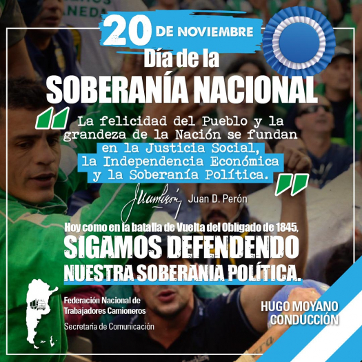 20 de noviembre - D&iacute;a de la Soberan&iacute;a Nacional