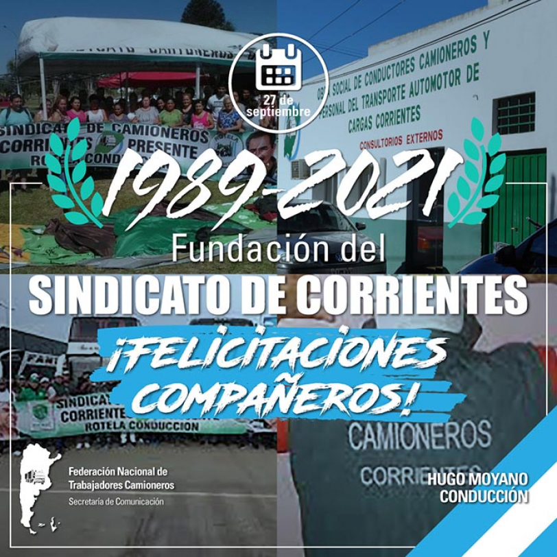 1987- 2021 Fundación del Sindicato de Corrientes
