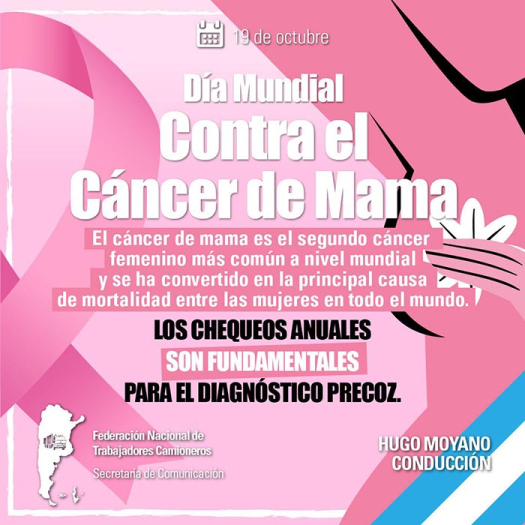 19 de octubre - Día Mundial contra el Cáncer de Mama