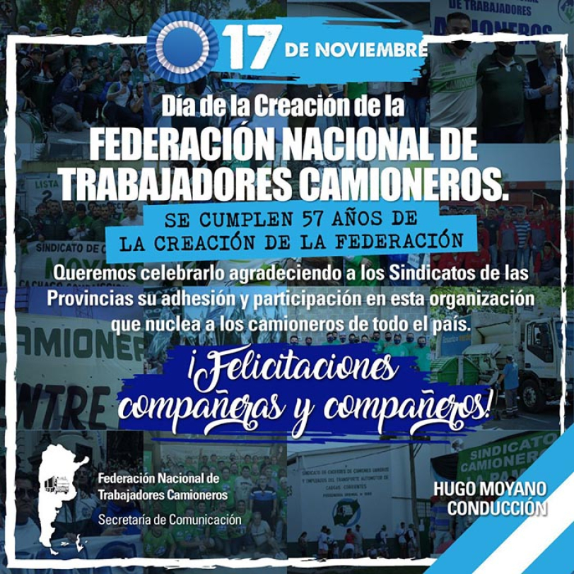 57 años de la creación de la Federación de Camioneros