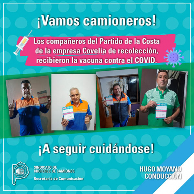 Los compañeros de Covelia recibieron la vacuna