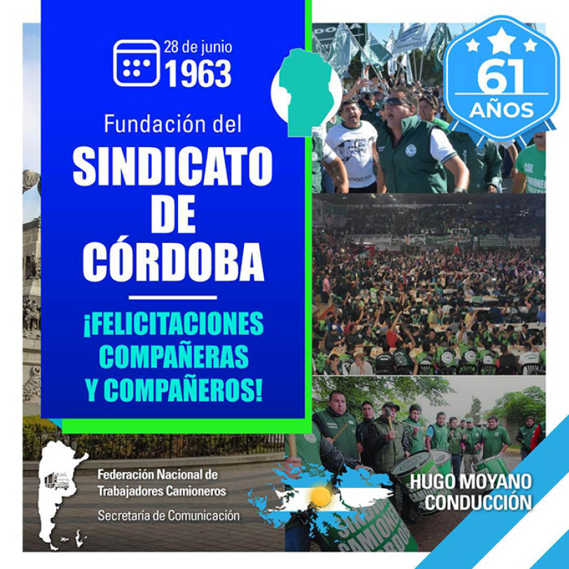 28 de junio de 1963 Fundación del Sindicato de Córdoba