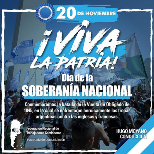 20 de noviembre - Día de la Soberanía Nacional