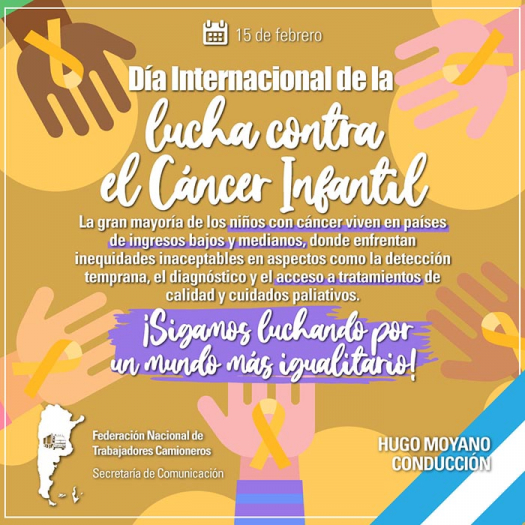 15 de enero  Día Internacional de la Lucha Contra el Cáncer Infantil