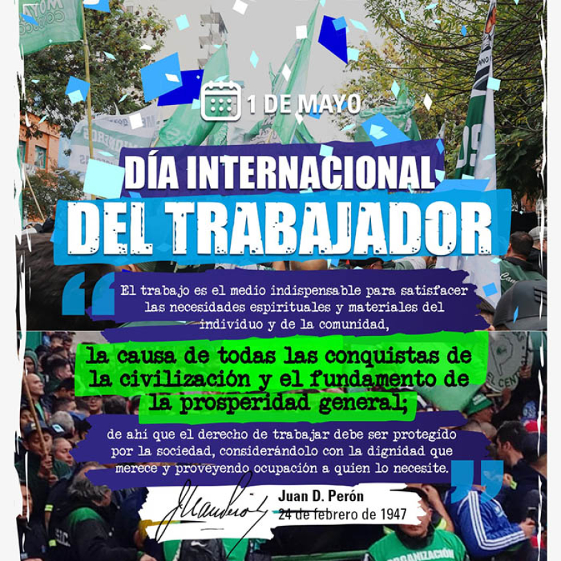 1 de mayo D&iacute;a Internacional del Trabajo