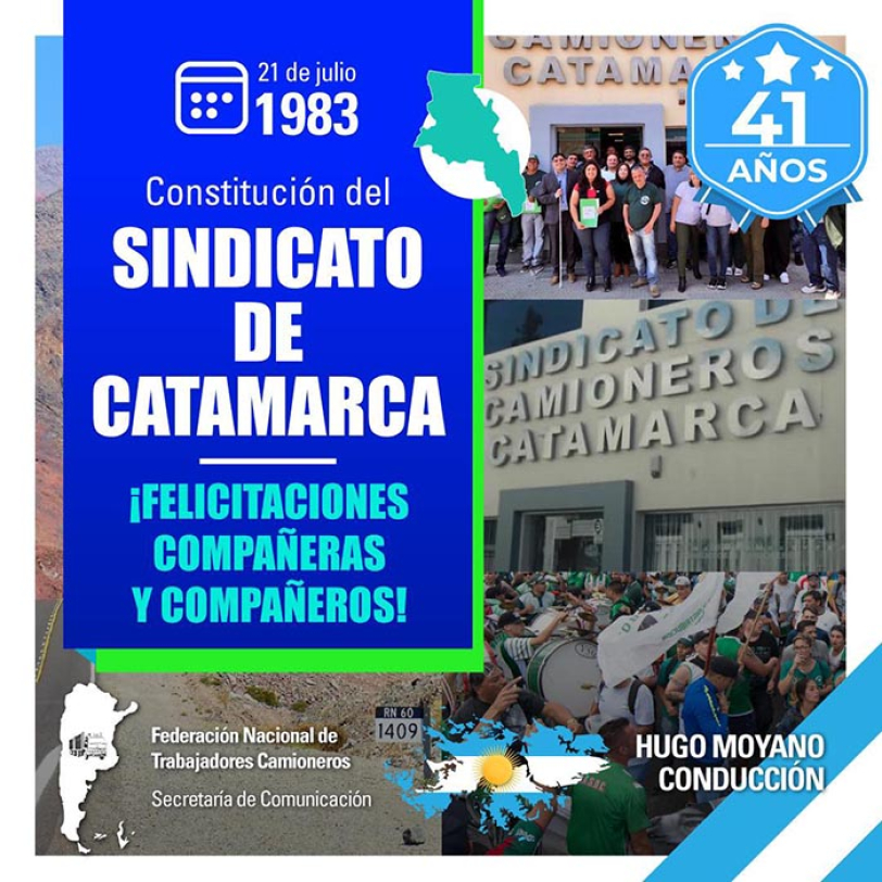 1983- 2023 Fundación del Sindicato de Catamarca