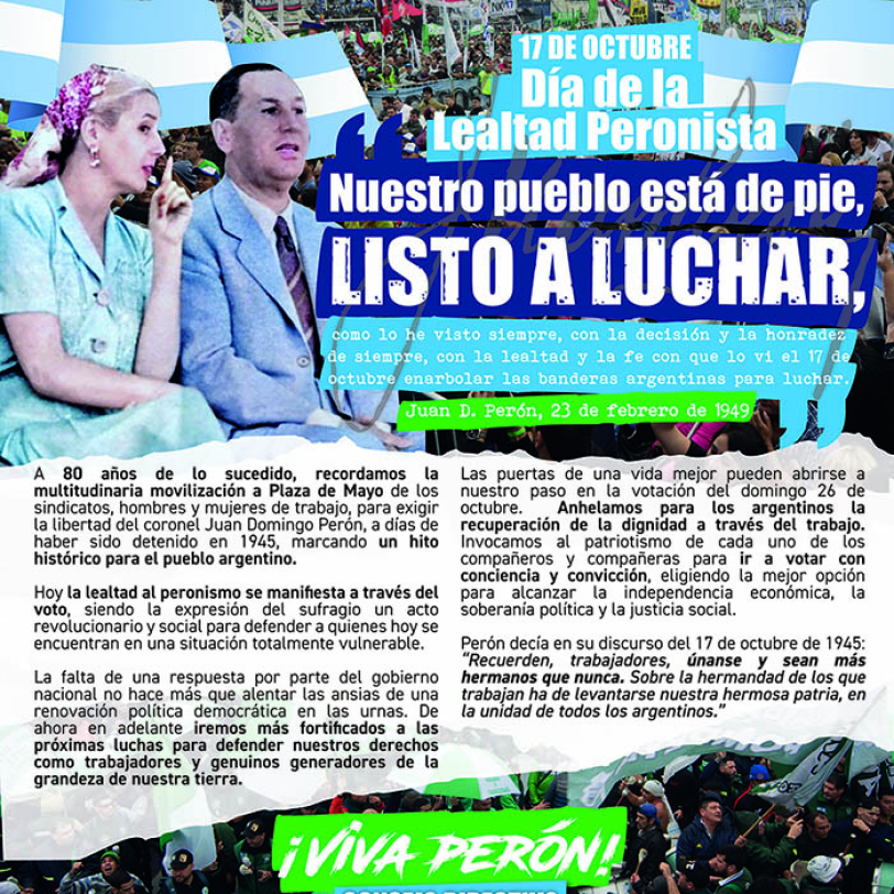 17 de octubre Día de la Lealtad Peronista