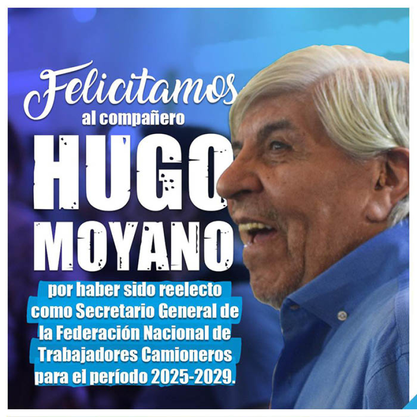 Felicitamos al compañero Hugo Moyano