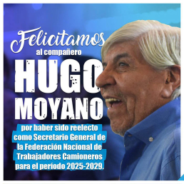 Felicitamos al compañero Hugo Moyano